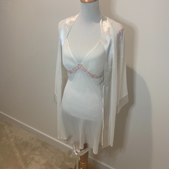 California Dynasty Other - Vintage slip sheer dress with kimono robe